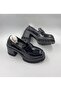 Loftia Women's Black Patent Leather Chunky Heeled Loafer - 6
