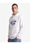 Regular Fit Long Sleeve Kangaroo Fleece-Lined Pocket Hooded Printed Sweatshirt - 2
