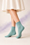 Striped Orta Konç Cotton Pack Socks 252 Water Green - 5