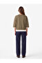 Color Blocked Regular Fit Crew Neck 3/4 Sleeve Basic Sweatshirt - 3