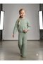 Girl's Twisted Knit Detailed Hooded Knitwear Sweatshirt Knitwear Pants 2-Piece Set - 3