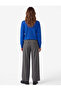 Comfortable Fit Pleated Pocketed Balloon Cut Fabric Trousers - 3