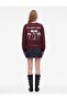 Comfortable Fit Crew Neck Sweatshirt with Bow Print on the Back - 4