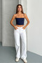 Modal Covered Crop Blouse with Rope Straps - 7