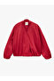 Long Sleeve Lightweight Stand Collar Shawl Collar Oversized Gabardine Bomber Jacket with Pockets - 7