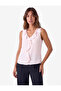 Flywheel Detailed V-Neck Sleeveless Blouse - 2