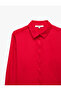 Long Sleeve Classic Collar Buttoned Satin Shirt - 8