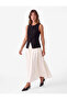Buttoned Color Block Pocketed Sleeveless Crew Neck Vest Long Dress - 3