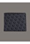 Black Men's Leather Wallet Matte Billfold W/Coin
