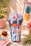 Lively 600 ml Children's Cup with Straw and Double Layer