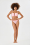 Oyster Model Supported Underwire Bra Set, Satin Detailed, Push Upp - F002 - 7