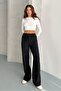 Soft Textured Lace-Up Comfortable Pants - 8