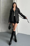 Bsk High Collar Cashmere Lined Coat - 5