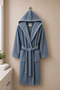 Triga Organic Fabric Hooded Bathrobe 100% Cotton Ultra Soft Textured