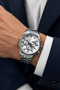 Choppers Brand Silver Color Steel Men Wristwatch White Dial - 3