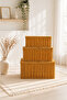 Bamboo/Rattan 3-Piece Multi-Purpose Wicker Organizer/Organizer/Basket/Bathroom Organizer - 4
