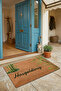 Door Mat 45X70Cm Non-Slip Base Decorative Indoor Outdoor Green Bamboo Wood