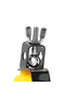 Double Sambago Bell Latin Music Yellow Purple Cowbell High Low Sound Knocker Drum Percussion Instrum - 5