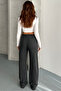 Soft Textured Lace-Up Comfortable Pants - 3