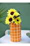Handmade Mosaic Cylinder Vase |   Ceramic Material Modern Decor - 3