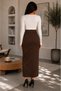 Women's High Waist Slit Long Pencil Skirt - 4