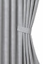 Ada Fon Gray Soft Textured Decorative Background Curtain - 2