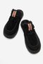 Genuine Suede Leather Fur Lacing Detailed Black Women's Loafer Slippers Linnea - 2