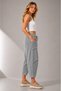 Women's Gray Cotton Linen Pocket Washed Bohemian Loose Wide Leg Pants High Waist Muslin Pinterest - 4
