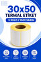 30X50Mm Thermal Label |   5 Rolls |   1000 Wraps |   Ribbonless |   Cargo, Logistics, Warehouse |   Adhesive