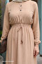 Tena Beli Elasticated Ayrobin Dress - Beige - 2