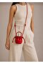 Women's Red Mini Drawstring Shoulder and Crossbody Bag with Adjustable Strap - 6