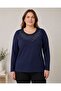 Viscose Fabric Stoned Mini Slit Combed Cotton Blouse - 2