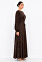 2027 Silk Cupra Dress - Coffee - 2