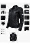 Crazybull Carmen Black 3 Layer 4 Season Protection Reflective Women's Biker Jacket - 4