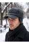 Men's Winter Leather Cap with Ear Protection