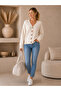 Women's Tricot Oversize Buttoned Cardigan - 5