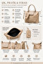 Women's Cream Parachute Fabric Wallet with Charm and Zipper, Crossbody Strap, Medium Size Hand and Shoulder Bag - 2