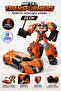 Toy Car That Transforms into a Robot with Metal Body 20 cm Orange