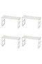 4 Pieces of Closet Organizer Small Size Shelf Cup and Makeup Organizer Rack Metal Shelf - 8