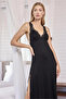 Lace and Low-Cut Nightgown - 2