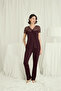 Short Sleeve and Lace V-Neck Pajama Set