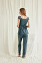 Lace Piece Maternity 3-Piece Pajama Set with Buttons on the Front - 8