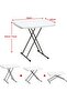 76cm Folding Side Table with Adjustable Height, Scratch-Resistant Durable Surface and Sturdy Metal Frame, Coffee Table, Home Table, Hiking Table, Camping Table, Small Table - 4