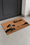 Welcome Door Mat with Palm Tree and Mountain View 45x70cm - 2