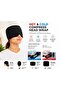 Black – Hot & Cold Compress Head Wrap, Stretchable Relaxation Headband, Breathable Fabric, Reusable Comfort Fit for Head & Eye Pressure Relief - 3