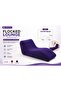 Inflatable Flocked Lounge Chair, Reclining Air Sofa with Raised Backrest for Indoor Relaxation - 4