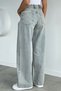 Women's Wide Leg Washed Jean Denim Pants - 4