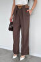Leather Belted Pleated Wide Leg Berussa Trousers - 4