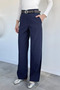 Women's Belted Striped Wide-Leg Trousers - 5