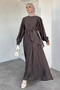 Waist-Tied Segmented Hijab Dress - 7